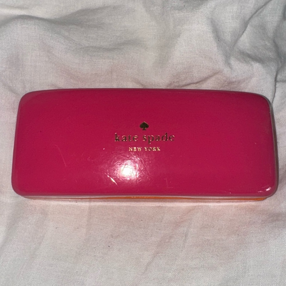 Kate Spade Pink Red Sunglasses Eyeglass Case